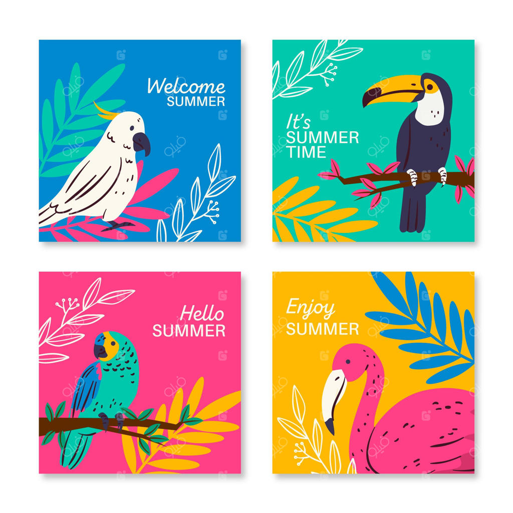 کارت‌های دستی طراحی شده برای تابستان