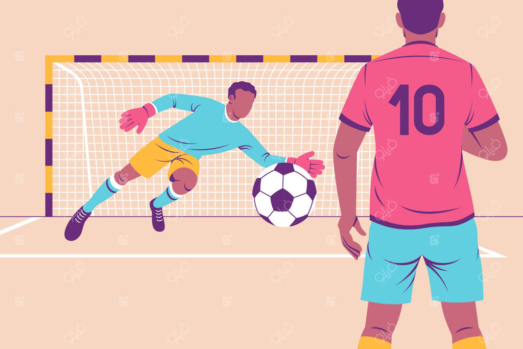 تصویرسازی بازیکنان فوتبال