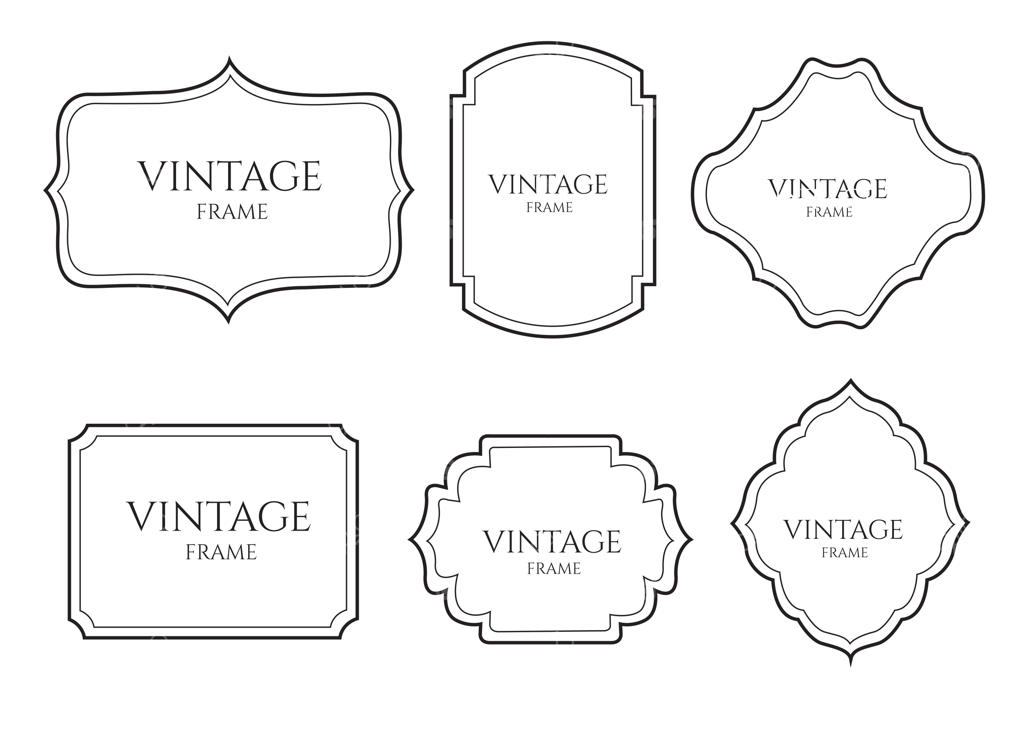 تصویرسازی وکتور مجموعه قاب مشکی ساده و شیک