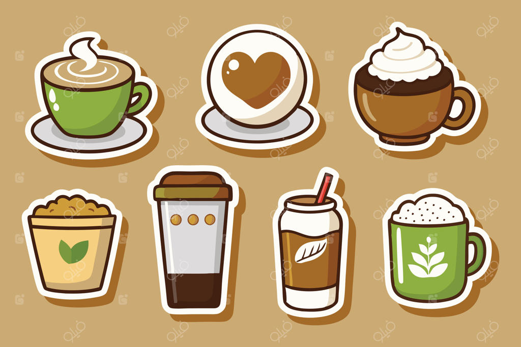 ست جذاب قهوه و شیرینی‌های دلپذیر