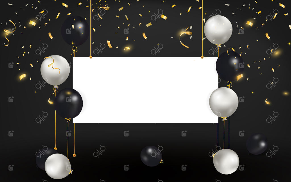 مجموعه‌ای از بادکنک‌های رنگارنگ با کنفِتی و فضای خالی برای متن. جشن تولد یا سالگرد، پوستر و بنر تبریک. عناصر طراحی دکوراتیو واقع‌گرایانه. پس‌زمینه جشن با بادکنک‌های هلیومی