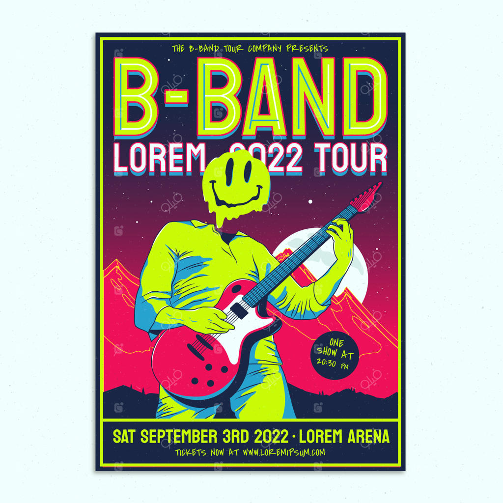 پوستر دست‌کشیده گروه موسیقی