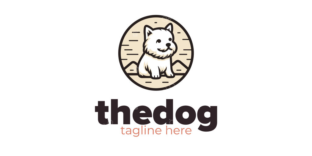 لوگوهای ساده و جذاب سگ وست هایلند وایت تریر برای مد لوکس حیوانات خانگی