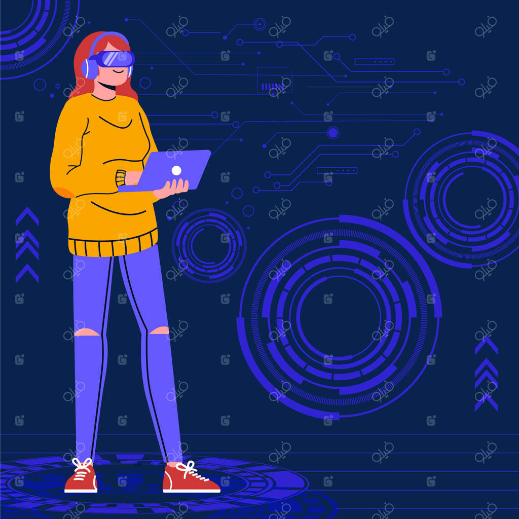 تصویرسازی تکنولوژی با طراحی دستی