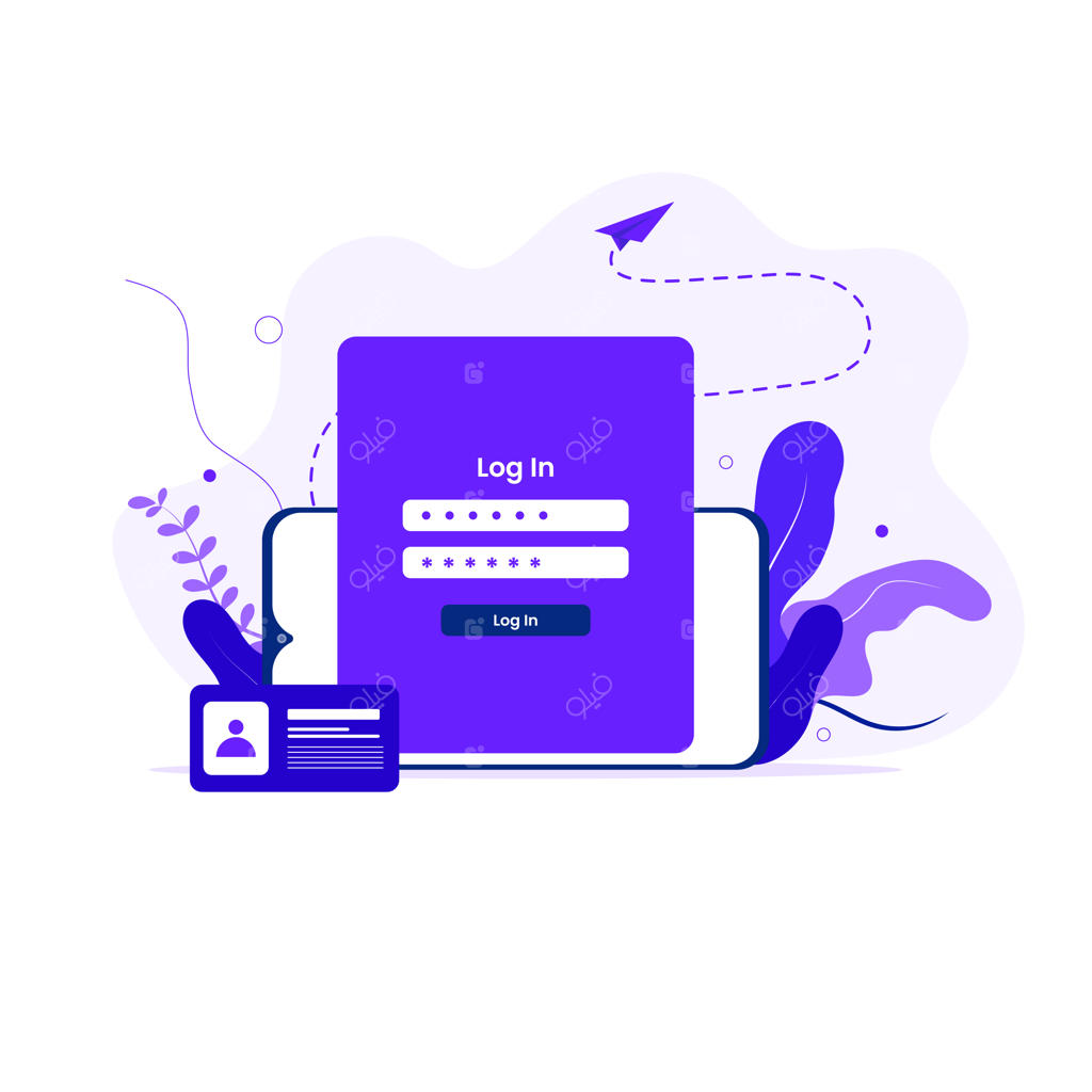 قالب طراحی و تصویرسازی صفحه ورود