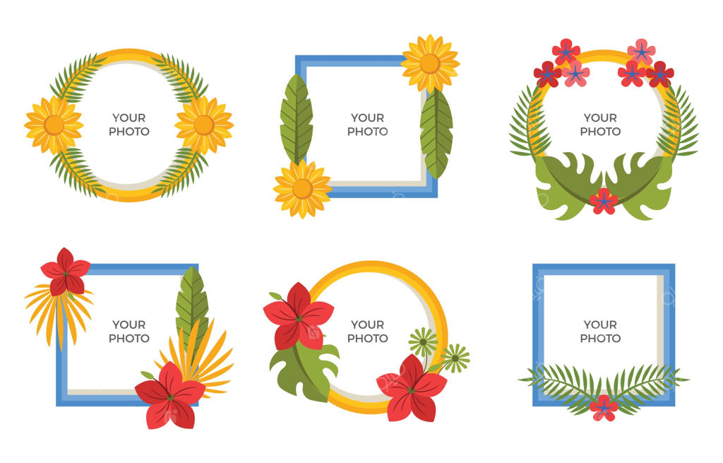 قاب گل‌دار زیبا برای تصویر پروفایل شما