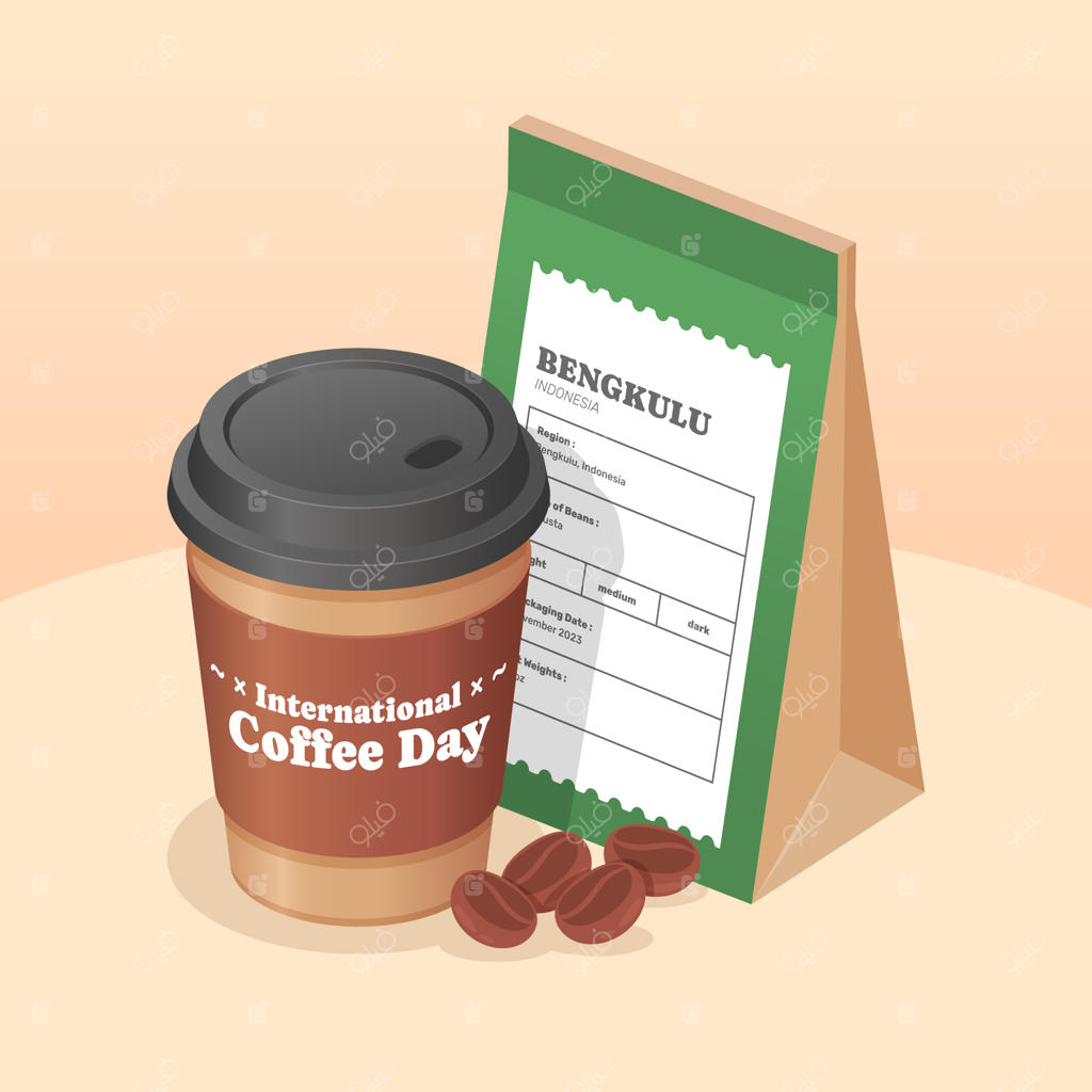 تصویرسازی برای جشن روز جهانی قهوه