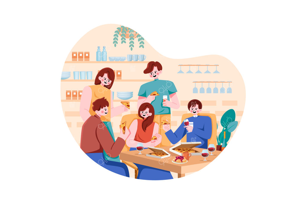 دیدار همکاران در محوطه غذاخوری