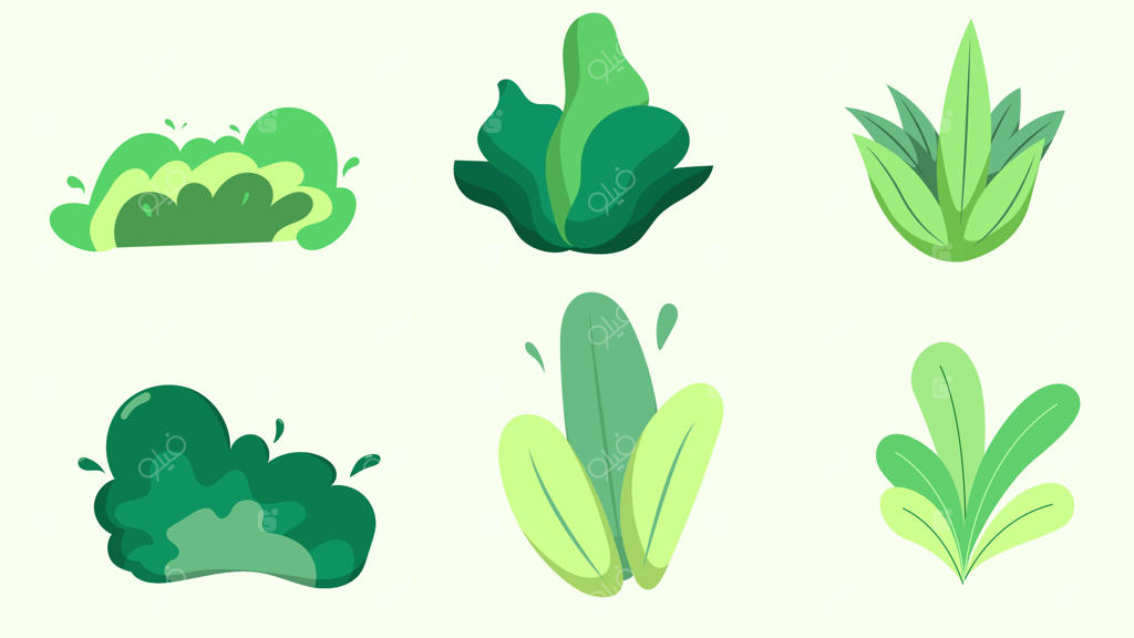 چمن و بوته برای فضای سبز پارک یا جنگل