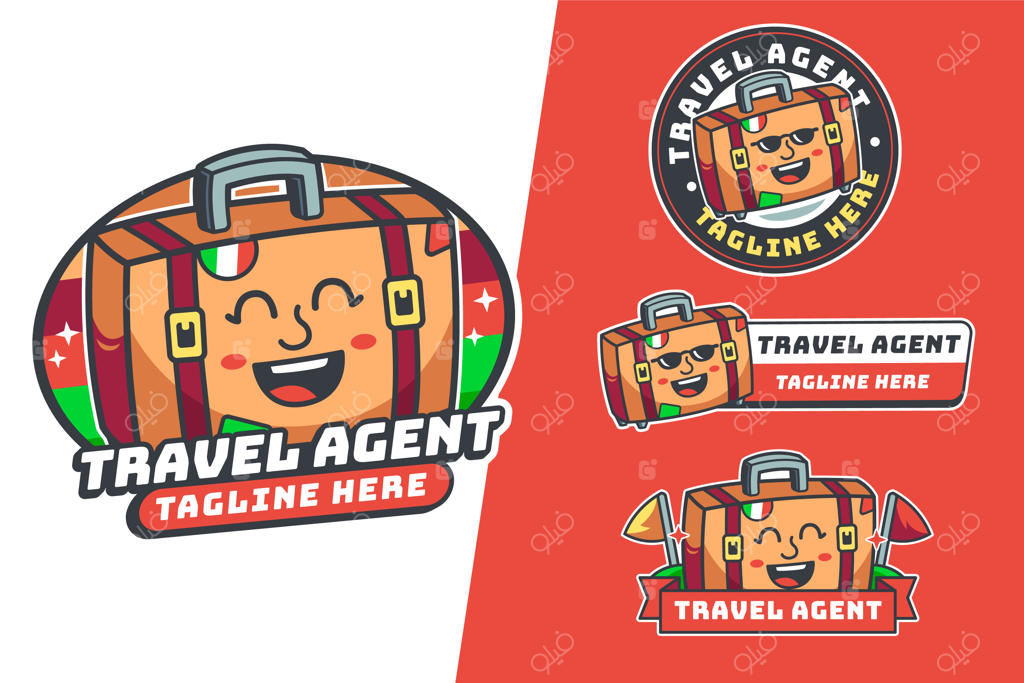 طراحی لوگوی سفر با دست نقاشی شده