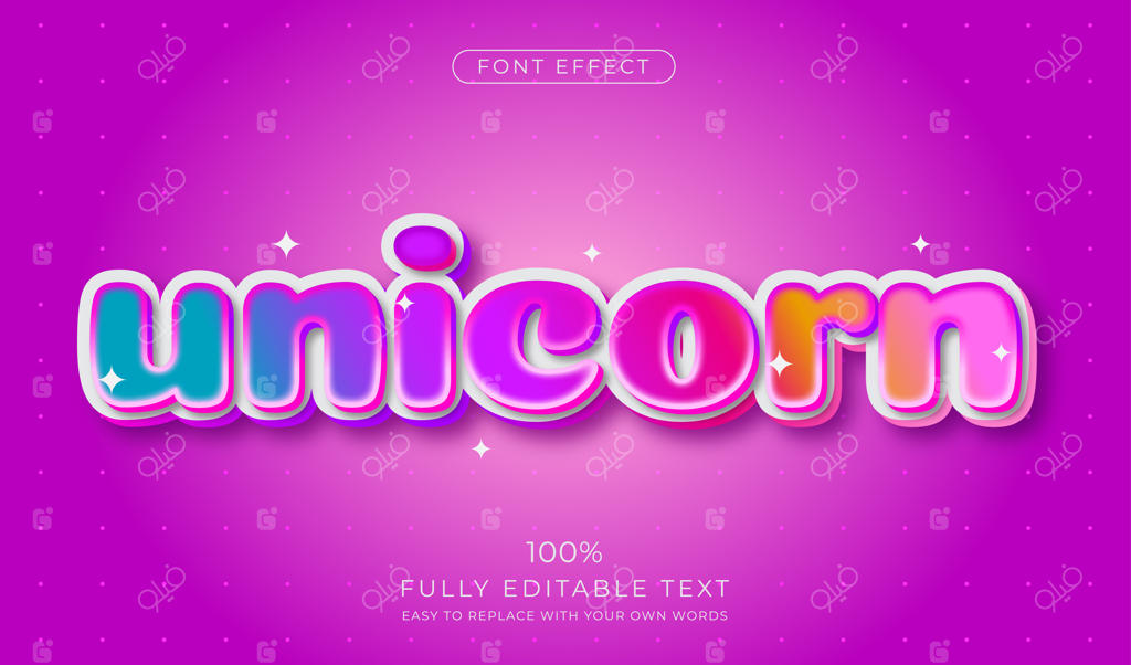 افکت متن رنگین‌کمانی و بامزه برای نوشته‌: فونت قابل ویرایش