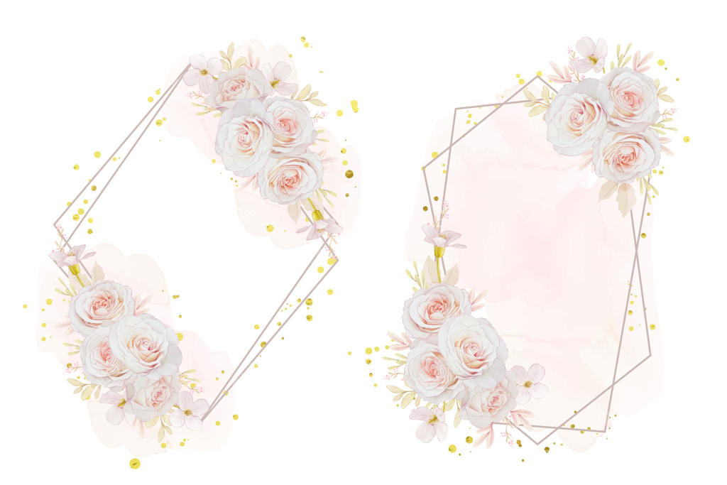 دسته گل زیبا با رزهای آبرنگی