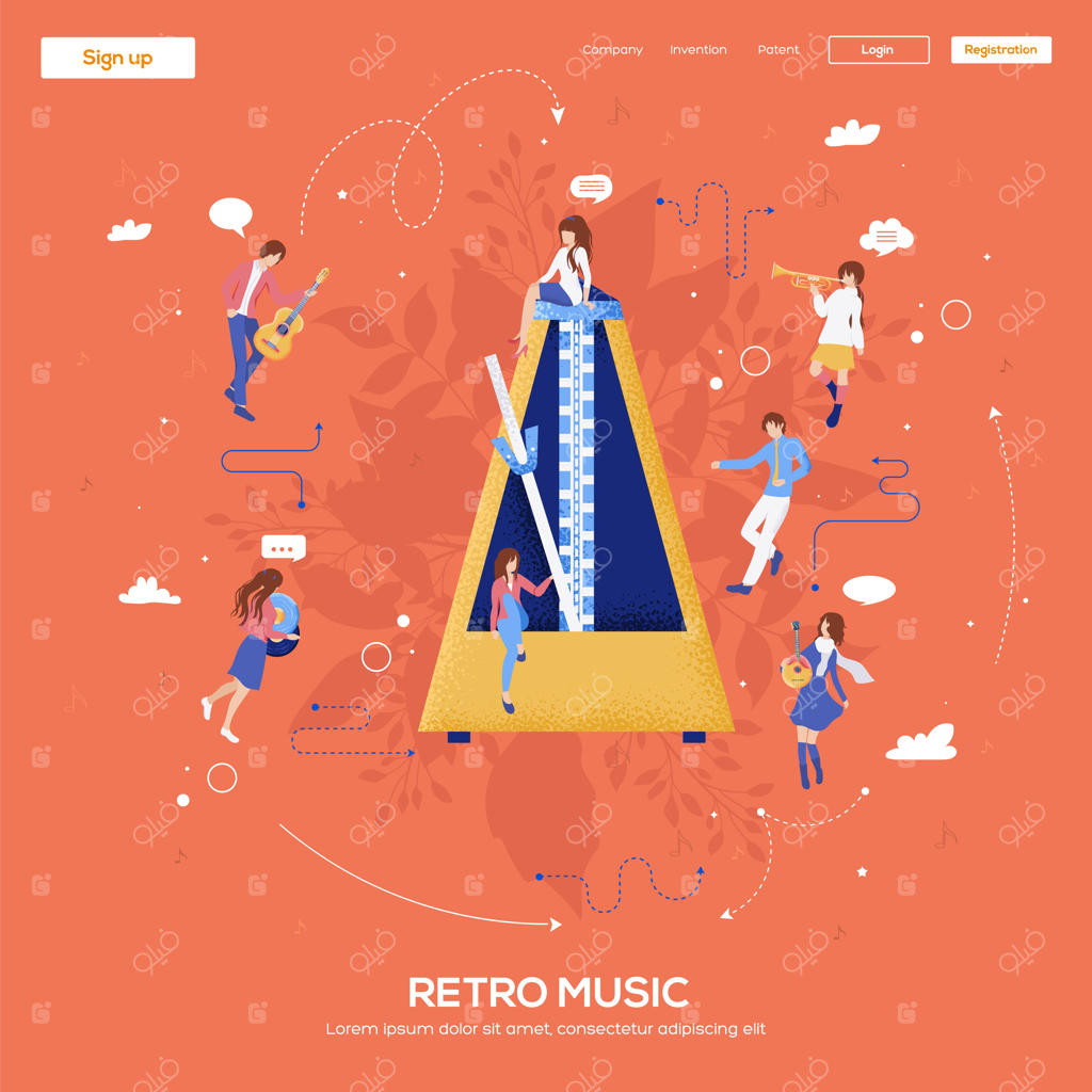 بروشور مترونوم، مجلات، پوستر، جلد کتاب، بنرها.