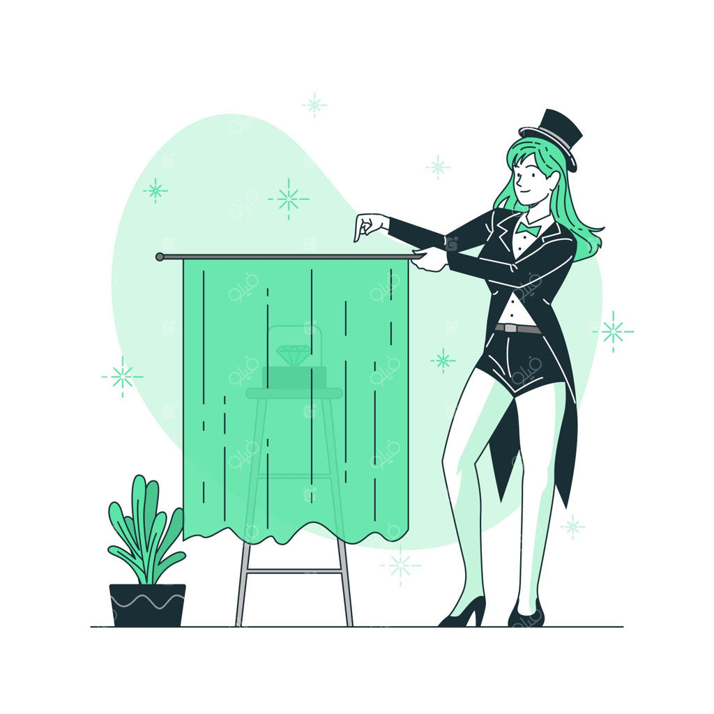 تصویرسازی مفهوم ترفند جادویی