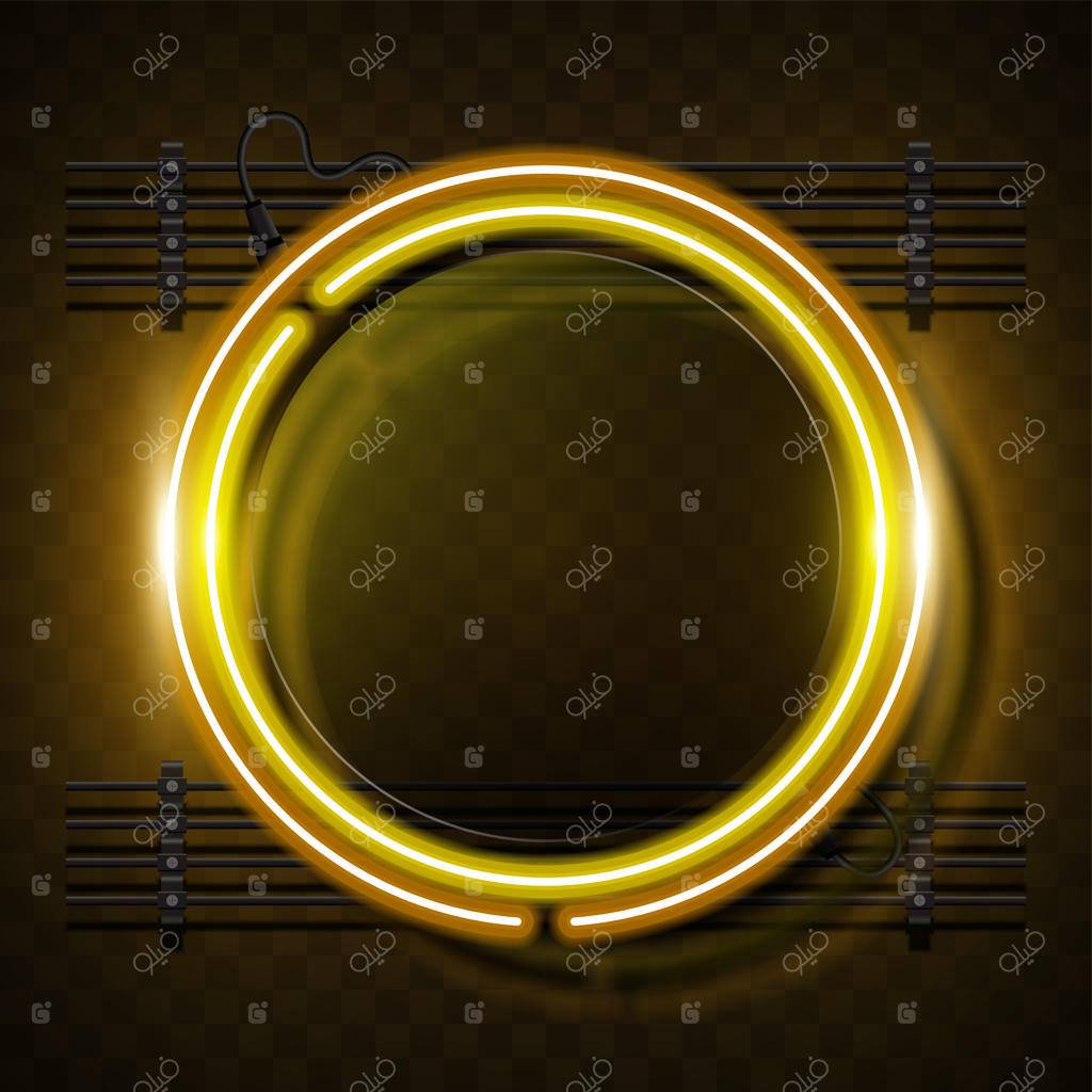 طراحی قالب بنر نئون.