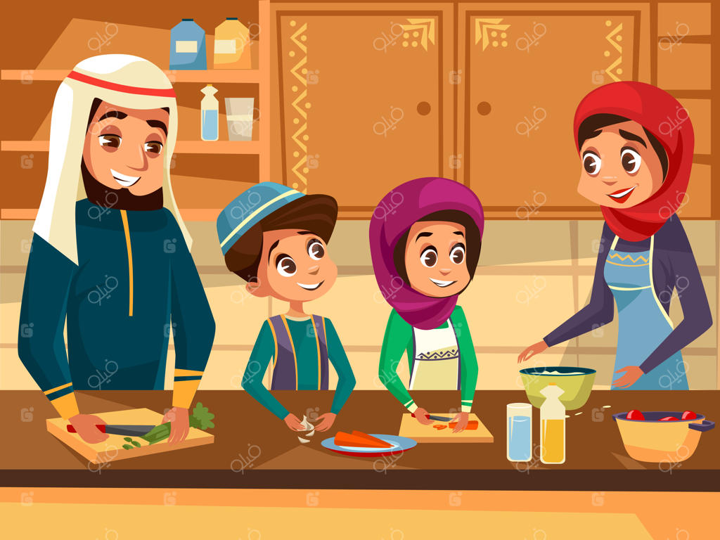 پخت‌وپز خانواگی عربی در آشپزخانه