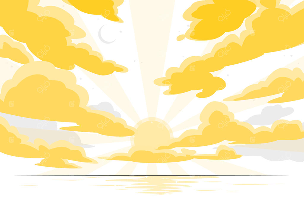 تصویرسازی مفهوم آسمان هنگام طلوع خورشید