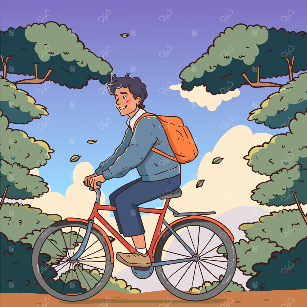 تصویرسازی دستی برای روز جهانی دوچرخه