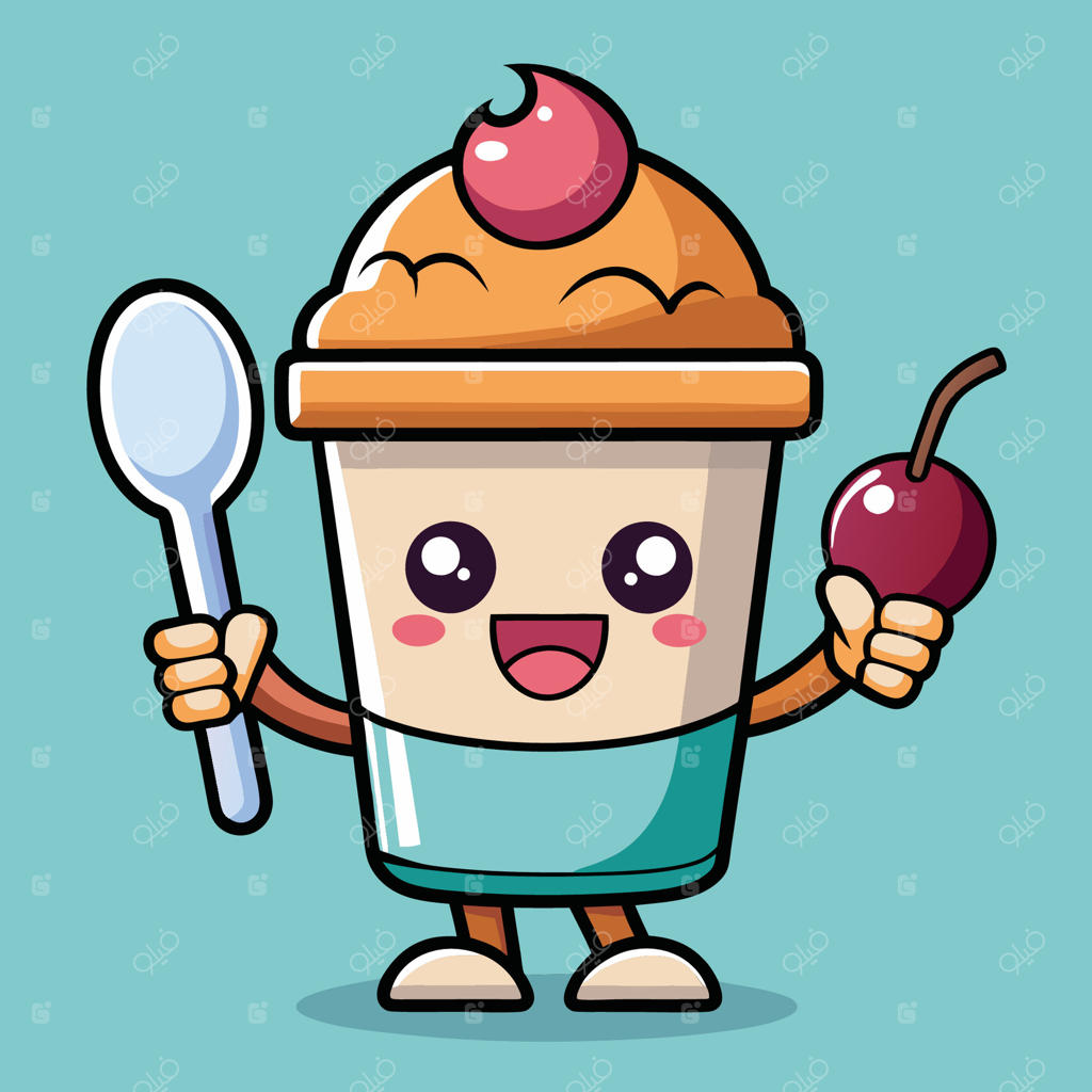 ماگ قهوه جذاب با آغوشی از بستنی و قولی قاشق همراه