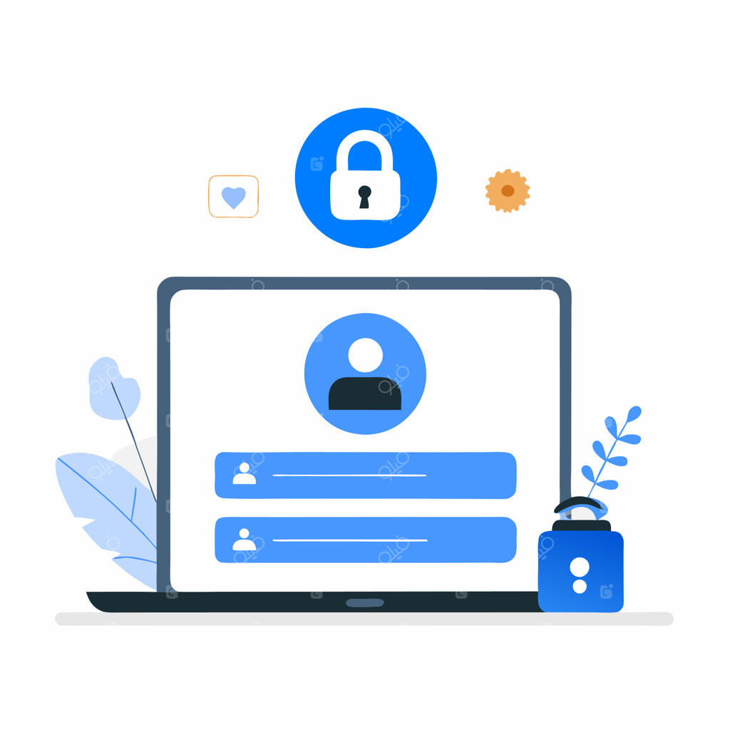 تصویرسازی مفهومی ورود به حساب کاربری آنلاین