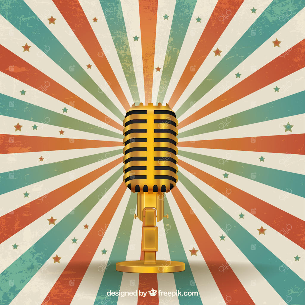 میکروفون طلایی نوستالژیک