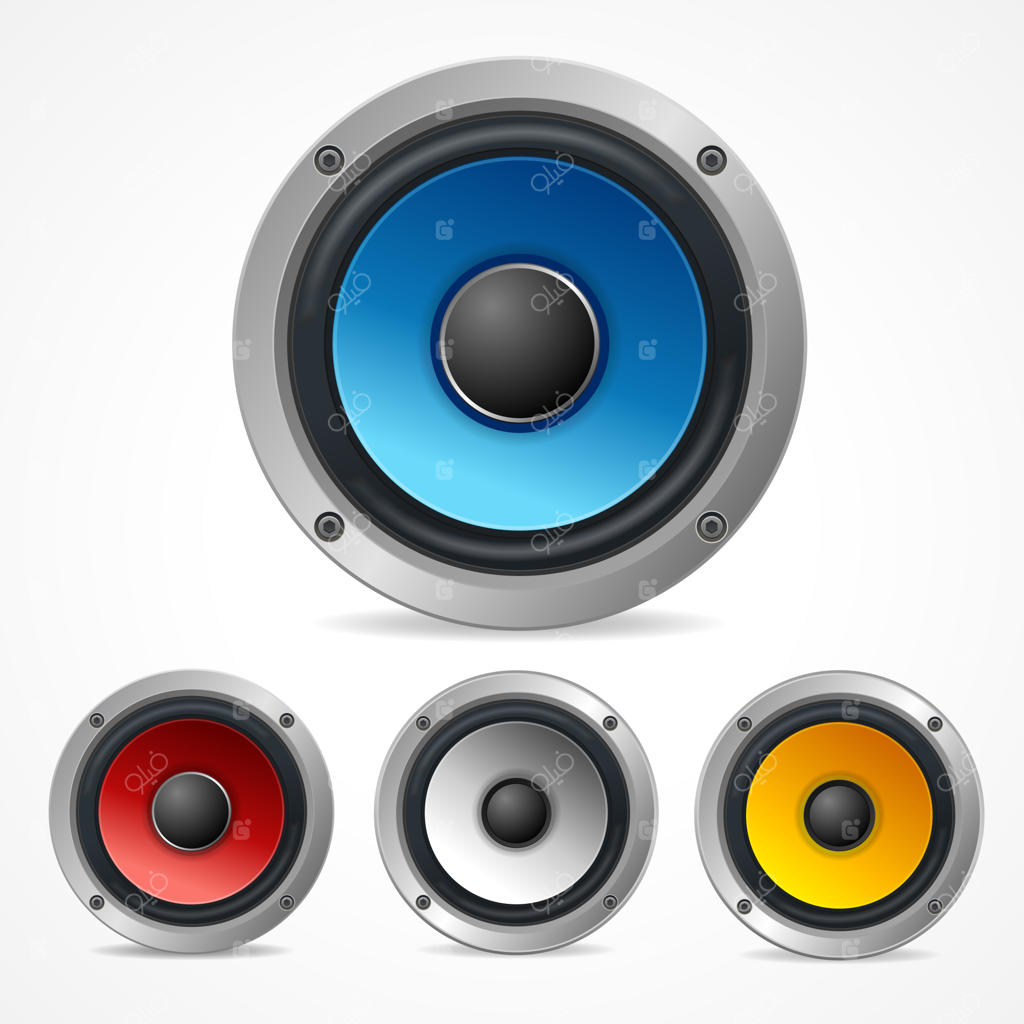 ست بلندگوهای صوتی مجزا.