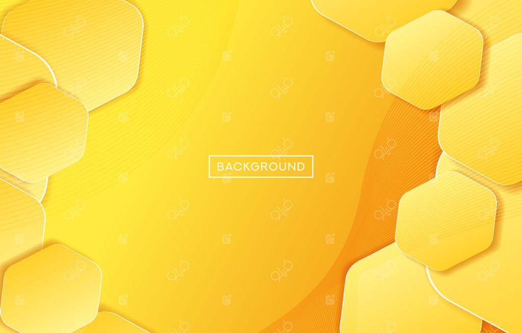پس‌زمینه زرد با پترن شش‌ضلعی هندسی