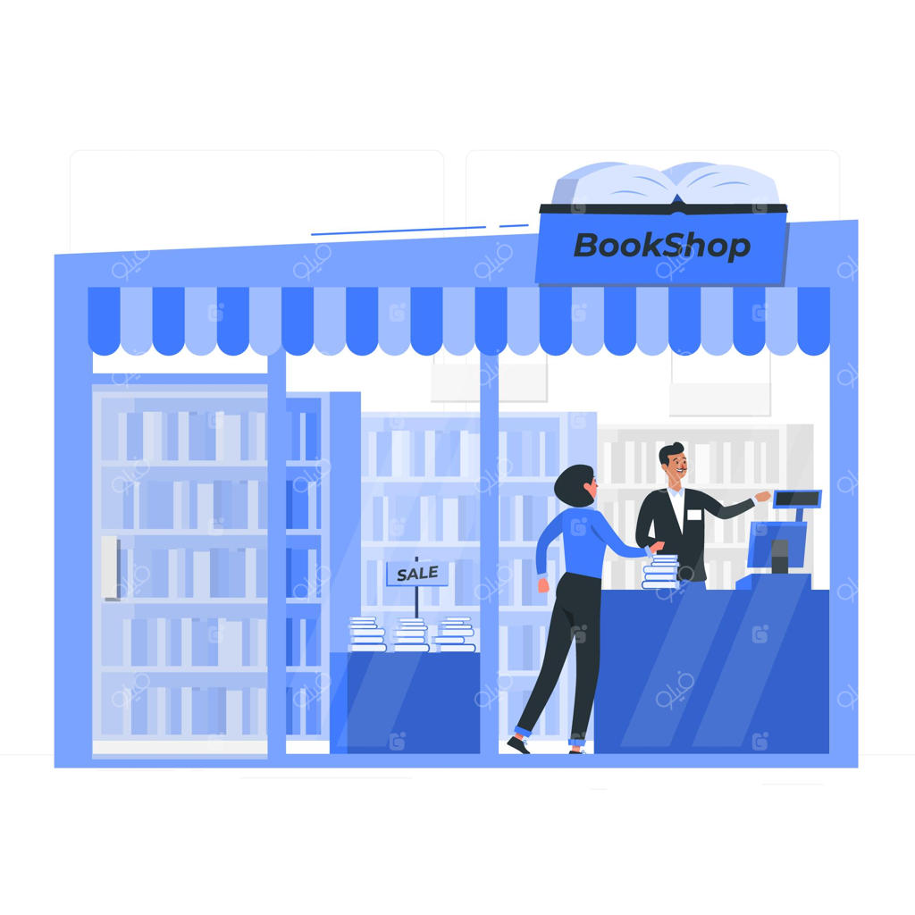 تصویرسازی مفهومی کتاب‌فروشی