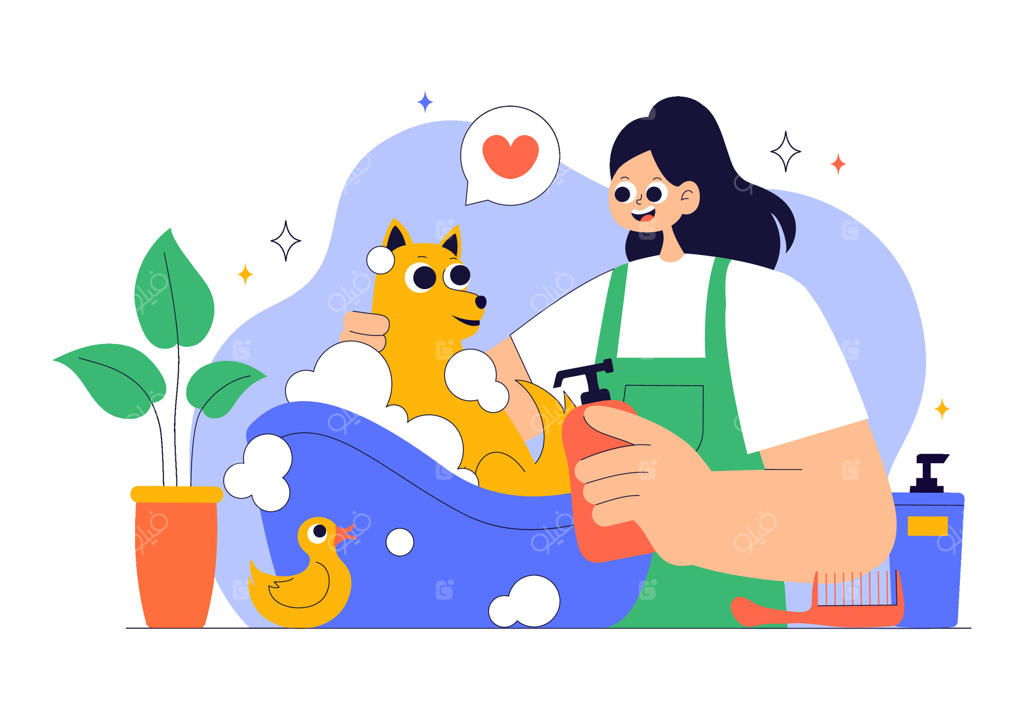 طراحی کارتونی زیبا برای آرایش سگ و گربه