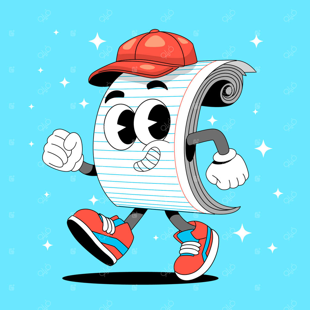 تصویرسازی کارتونی آموزش دستی کشیده شده