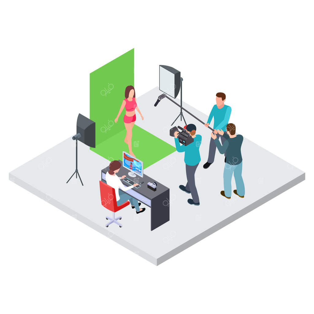 صحنه فیلمبرداری با زاویه ایزومتریک