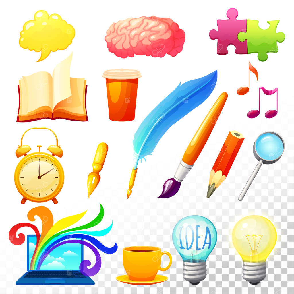 مجموعه آیکون‌های فرآیند خلاقیت