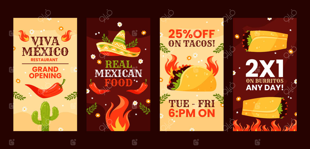 قالب تاکو به سبک طراحی تخت