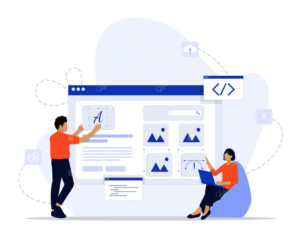 تصویرسازی مفهومی ساخت وب‌سایت