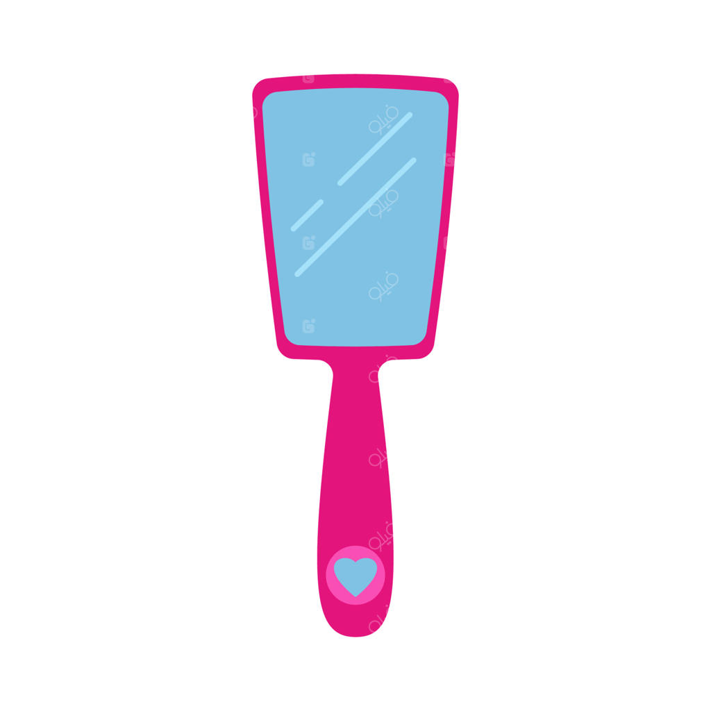 تصویر وکتور آیکون آینه دستی. آرایشگر و پیرایشگاه.