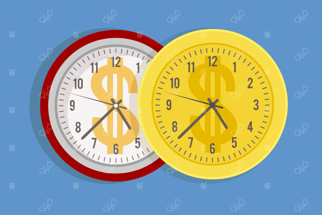 قیمت بالای زمان کار: مقایسه دقیقه‌ها و ساعت‌ها با پول و زمان، تصوری از ساعت و سکه‌های طلایی، بررسی نرخ ساعتی دستمزد