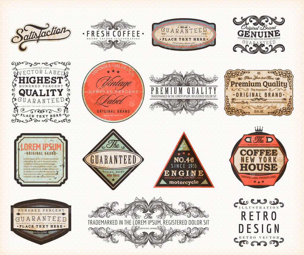 تایپوگرافی و طرح گل کارت تبریک تجاری به سبک ویکتوریا