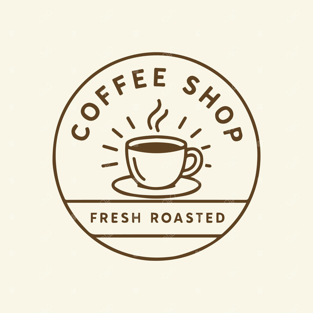 طراحی لوگوی کافی‌شاپ با قهوه تازه برشته شده: یک جرعه جذاب برای نوشیدن اولین فنجان