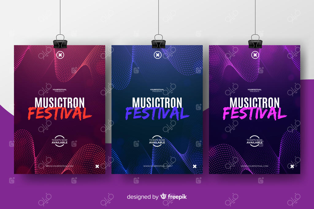 قالب پوستر جشنواره موسیقی انتزاعی