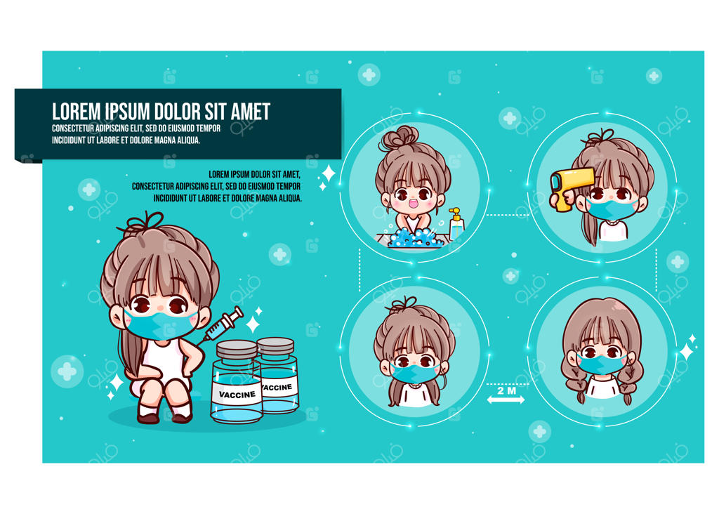 تصویرسازی هنری پیشگیری از ویروس کرونا