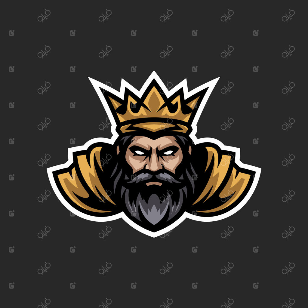 لوگوی پادشاهی شاهانه برای برندینگ و طراحی حرفه‌ای وکتور