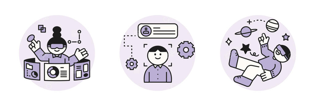 عصر هوش مصنوعی: تلفیق هوشمندی و فناوری. مفهوم کسب و کار با افراد و نمادها. تجربه واقعیت مجازی و تحلیل داده‌ها.