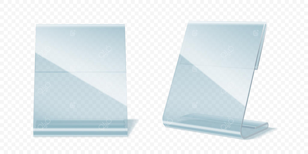 پایه نمایش رومیزی، نگهدارنده‌های پلاستیکی یا پلکسی گلاس