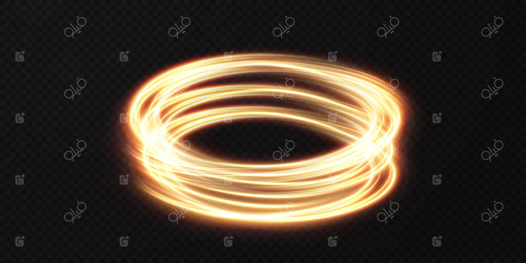 خطوط نور انتزاعی در یک مارپیچ چرخان