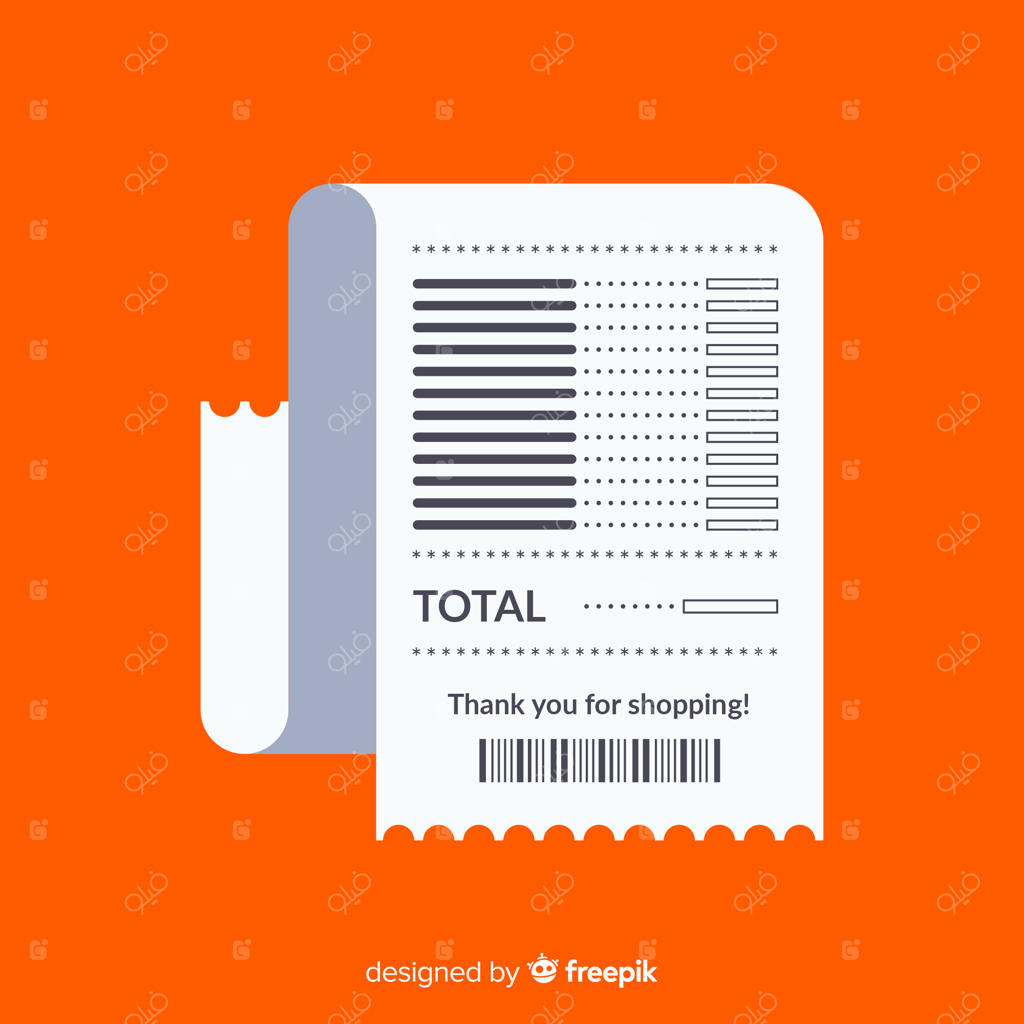 قالب رسید پرداخت با طراحی مدرن و ساده