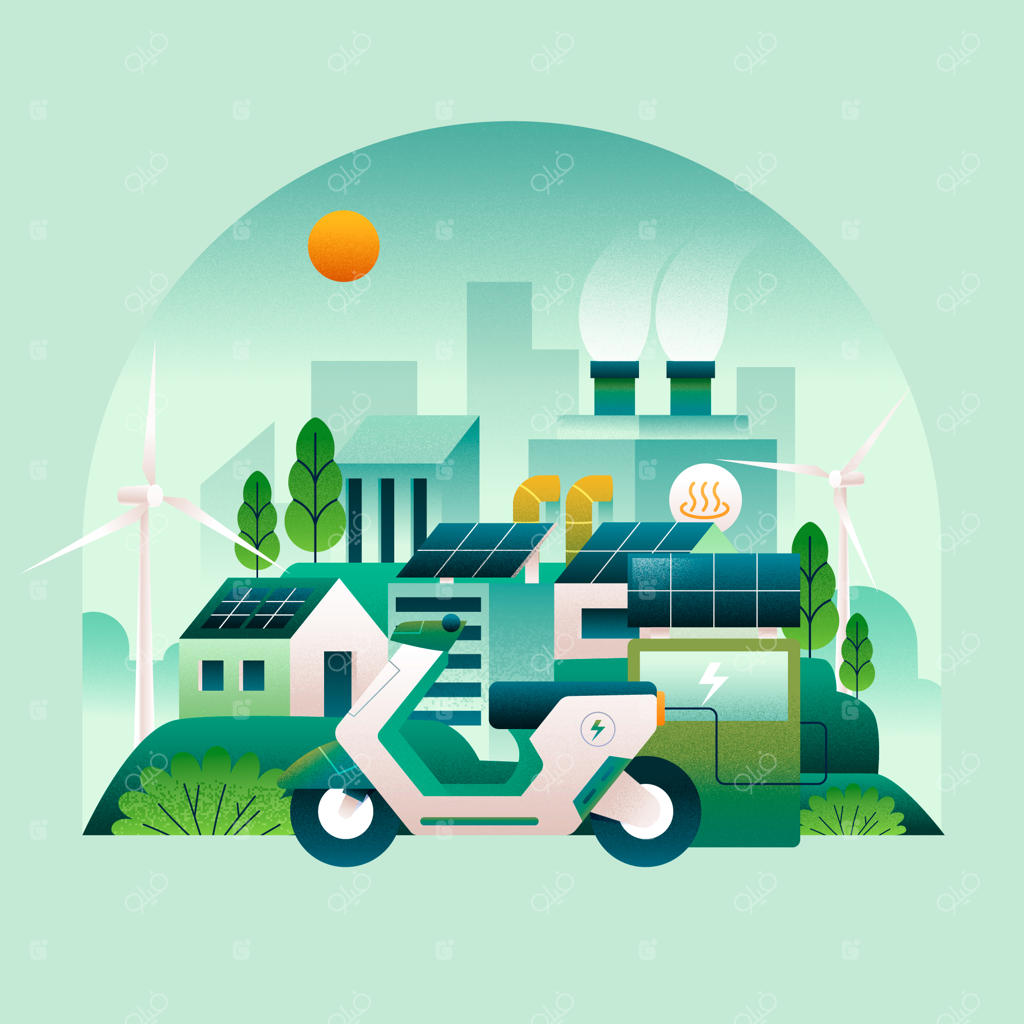 تصویرسازی دستی از فناوری سبز