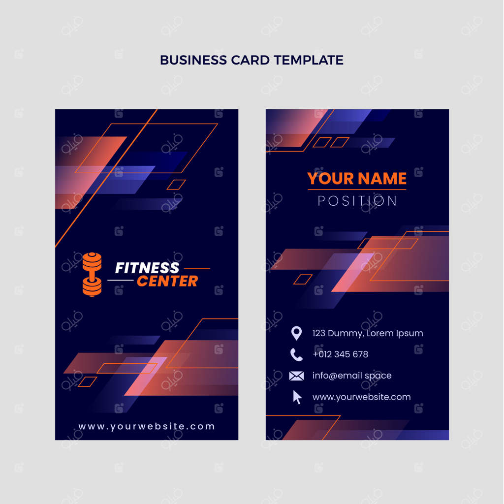 کارت ویزیت باشگاه تناسب اندام گرادیانت