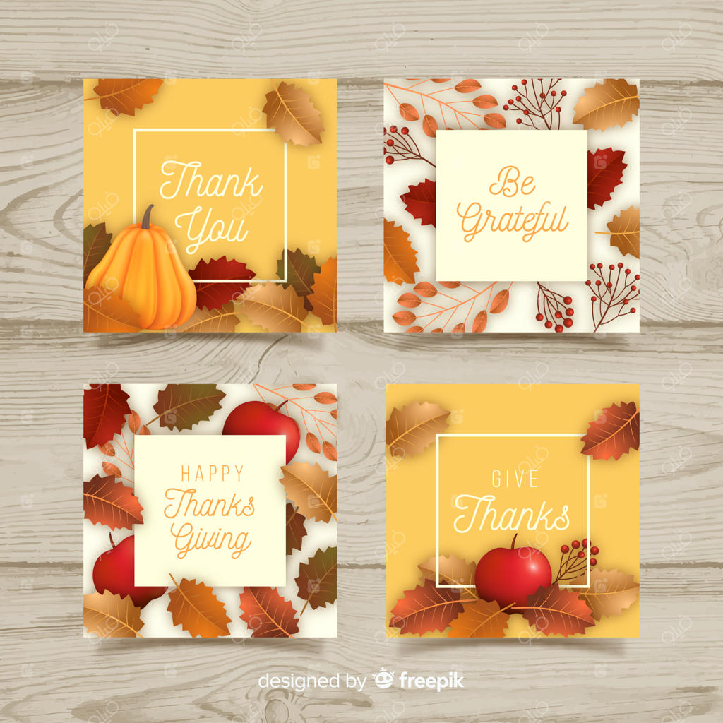 مجموعه کارت های شکرگزاری واقعی