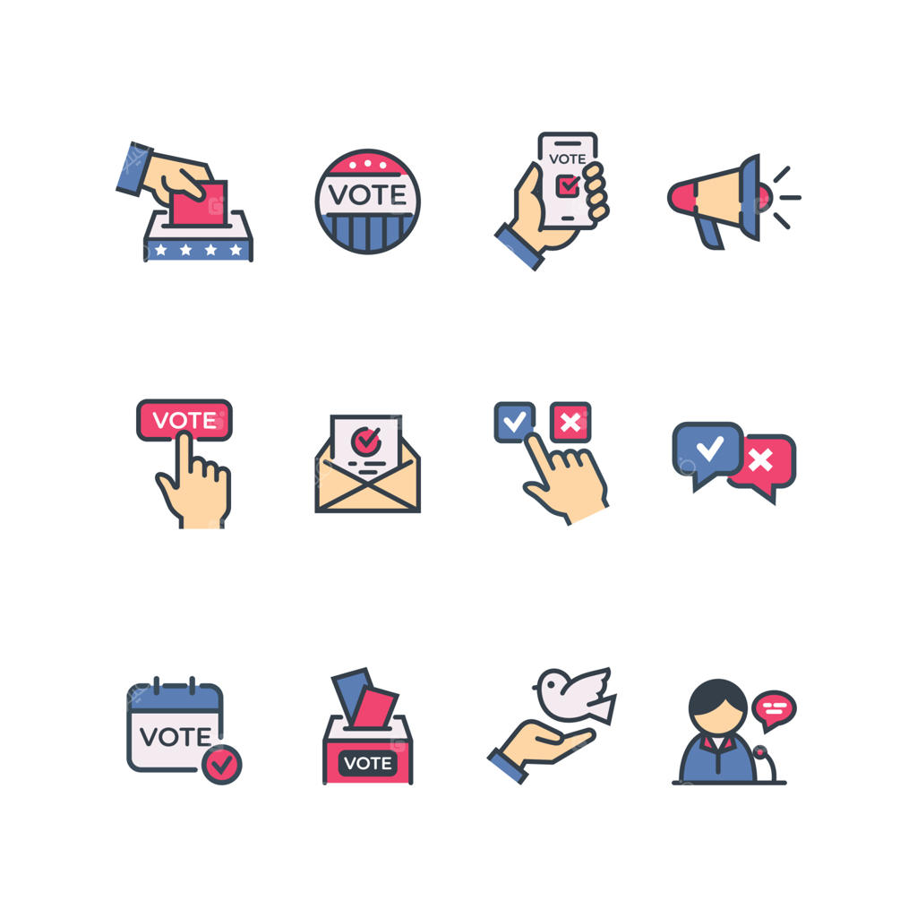 مجموعه آیکون‌های انتخابات ریاست جمهوری آمریکا