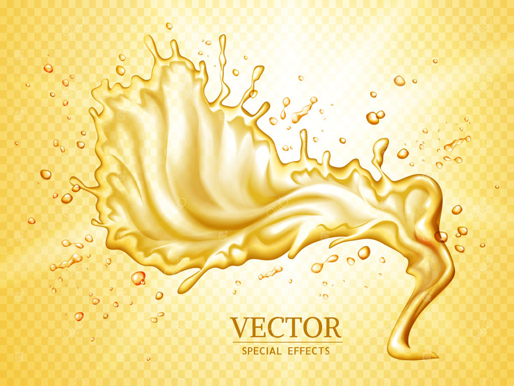 پاشش مایع شفاف و قطرات، جداشده در پس‌زمینه شفاف با جلوه‌های پویا